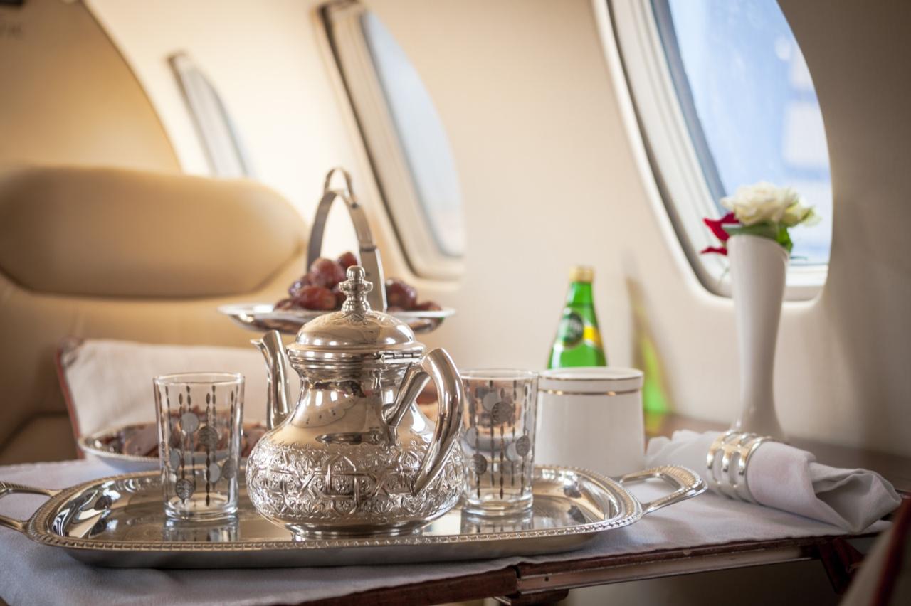 Thé marocain traditionnel service jet privé Atlantic Jet Fly